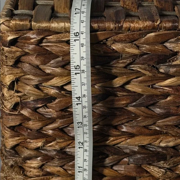 Woven Stair Step Basket Organizer with Handles - Picture 9 of 10